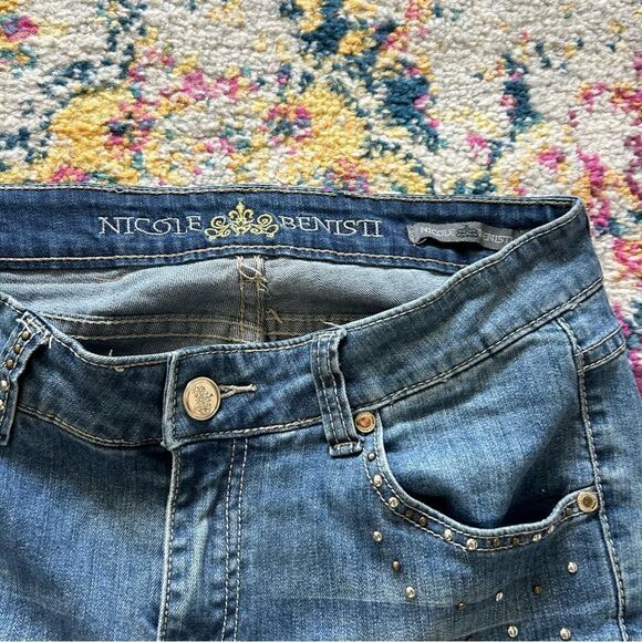 y2k vintage bedazzled festival low rise jeans by nicole benisti - Picture 2 of 5